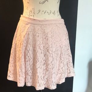 Never worn Blush Lace mini skirt with Slip size L